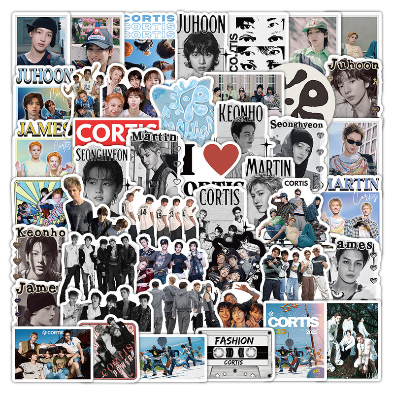 50 Cortis Stickers of Celebrities with High Aesthetic Value, Personalized and Creative Decorations for DIY Journals and Room Decorations, Wholesale 50 Cortis Stickers of Celebrities with High Aesthetic Value, Personalized and Creative Decorations for DIY Journals and Room Decorations, Wholesale