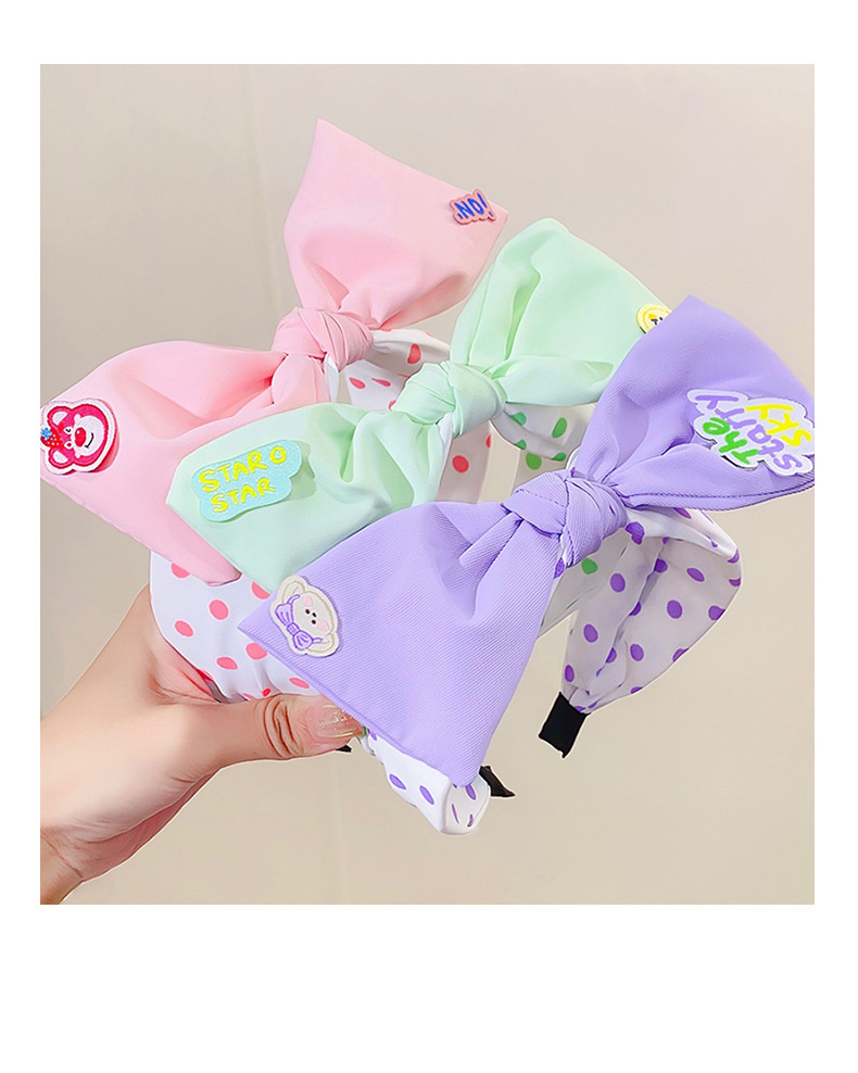 Sweet Polka Dots Bow Knot Cloth Hair Band display picture 1