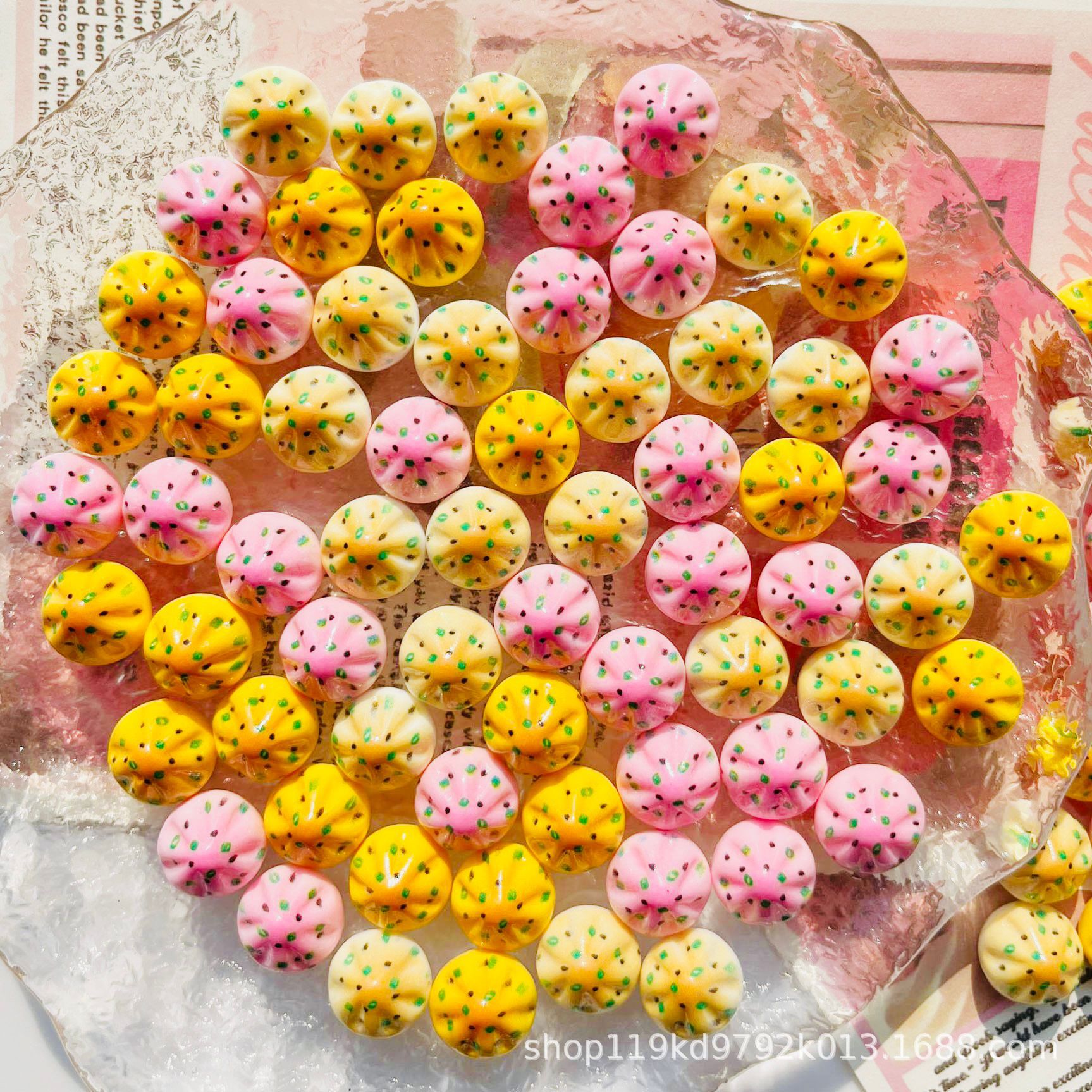 New Mini Food Play Water Fried Bag Resin Accessories Children's Play Toy Handmade Hairpin Haircord DIY Jewelry