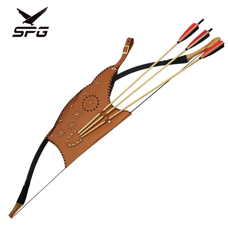 传统弓袋箭袋套装 皮革弓囊弓袋包 射击射箭用品景区娱乐传统弓箭