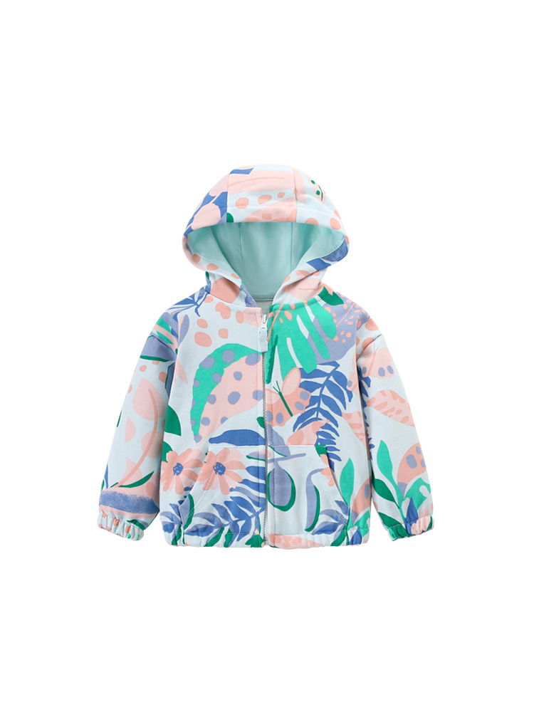 Malwee Child Sweater Jacket Otoño Invierno Nuevo estilo europeo y americano para niños con sombrero de manga larga con cremallera Cardigan casual
