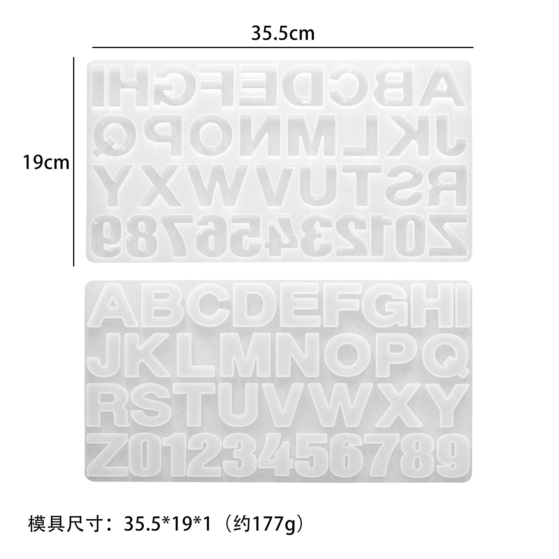 26 letras inglesas molde de silicona DIY creativo colgante digital de cristal de resina epoxi llavero colgante molde