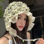 夏季手工薄款镂空头帽