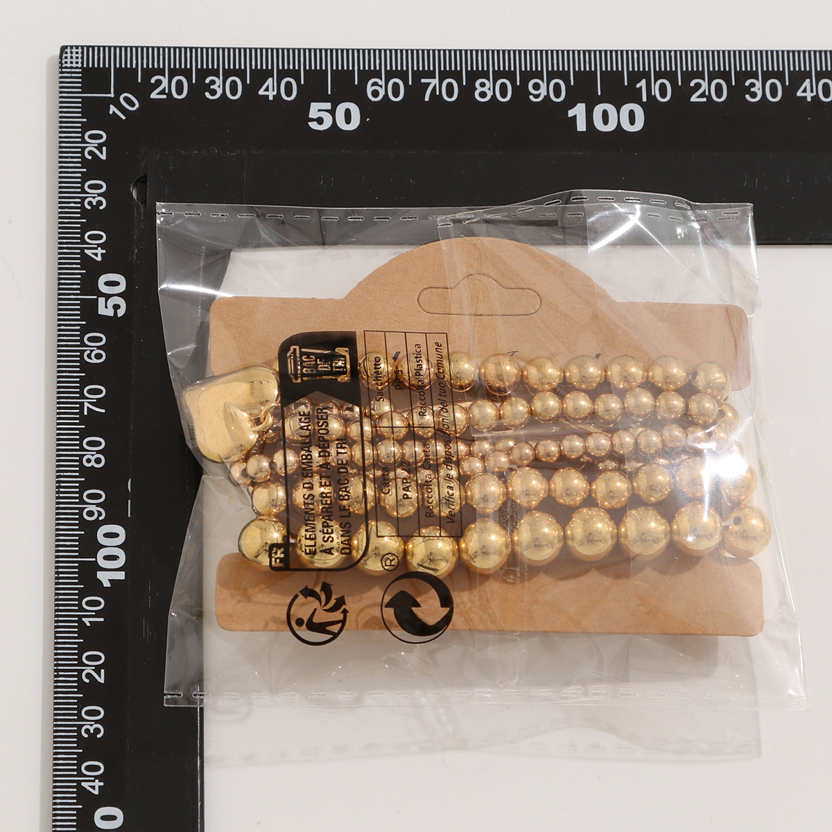 25g Weight Alloy, Copper Pendant Material Bracelets Classification CCB Chain Material Beaded Chain Chain Type 1 Set Quantity Street Occasion CCB, Alloy, Copper Material Heart Shape Pattern Women's Gender Exaggerated, Streetwear Style Exaggerated Streetwear Heart Shape CCB Alloy Copper Beaded Chain Beaded Bracelets Wholesale 1