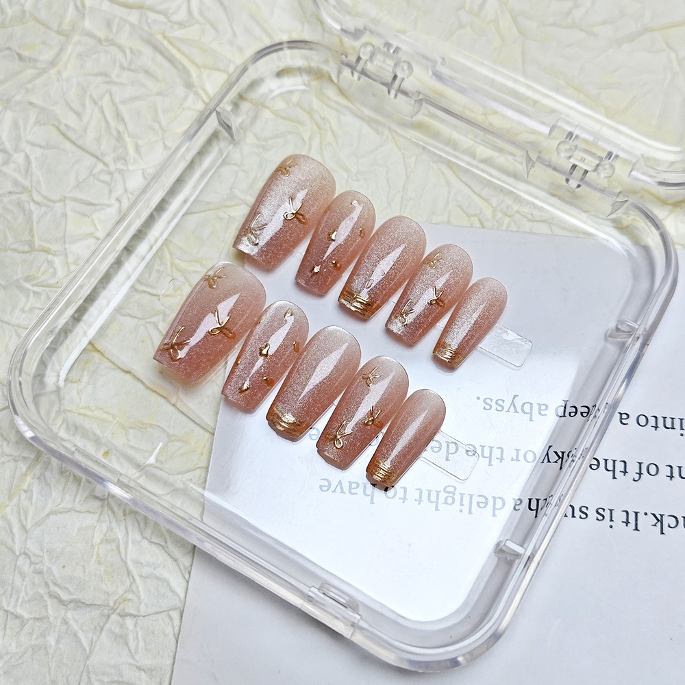 Advanced Sense Cat Eye Diamond Etiqueta engomada de uñas 10 piezas Código dividido para uñas de todo fósforo 3D Moda tridimensional Armadura de vestir hecha a mano