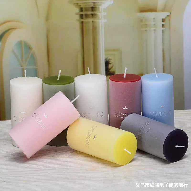 儿里凡 Somber Candle классическая круглая праздничная романтическая свеча для свадьбы и выпечки, свеча-столб, одобрение производителя воска
