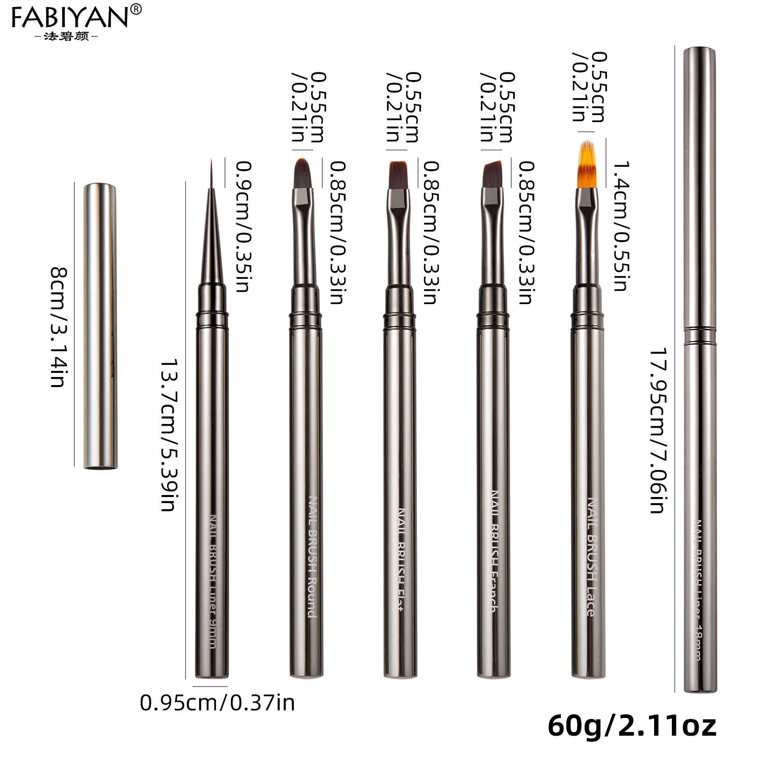 12 piezas varilla de metal cepillo de uñas traje fino pelo dibujo pluma tubo de cobre fototerapia pintura pluma línea dibujo flor herramienta