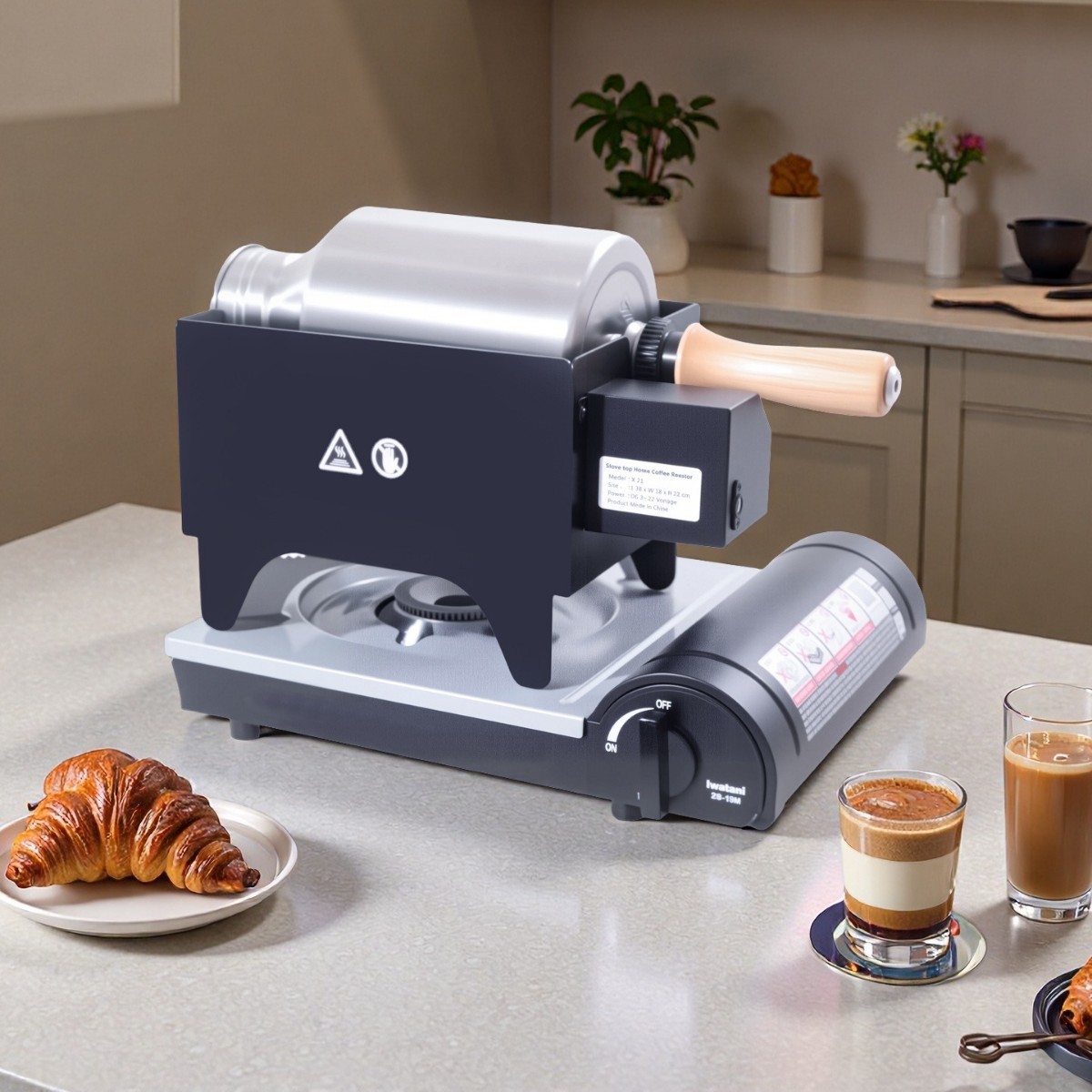 Source Factory Chang Xiao Le X11 Coffee Bean Roaster 250g Direct Fire Japanese Style Rotary Roaster Bean Roasting Machine