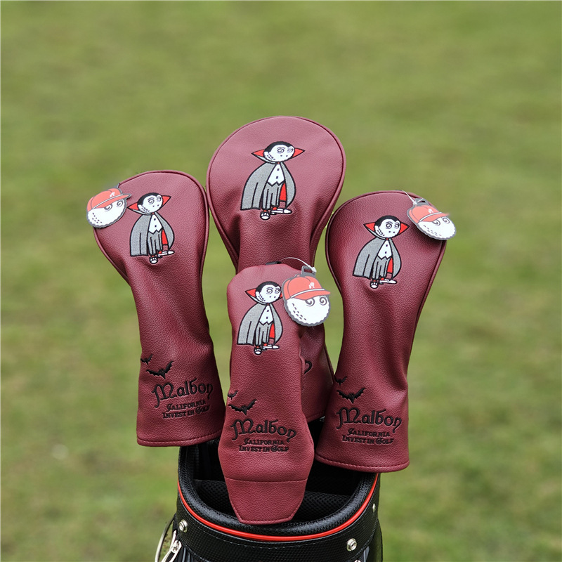 Golf clubs, helmet