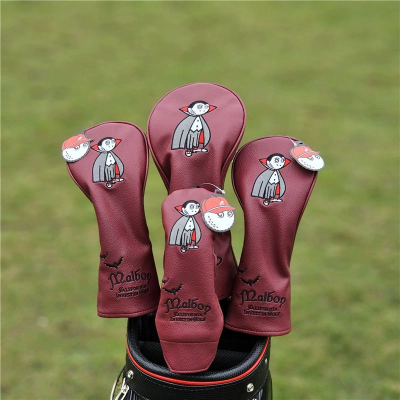 Golf clubs, helmet