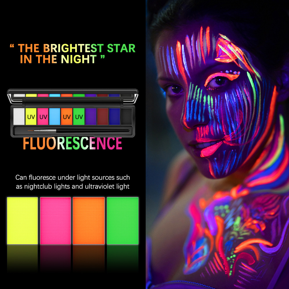 carina Ibcccndc10 human body painting pigment water-soluble Halloween children's DIY fluorescent face color_voghion.com