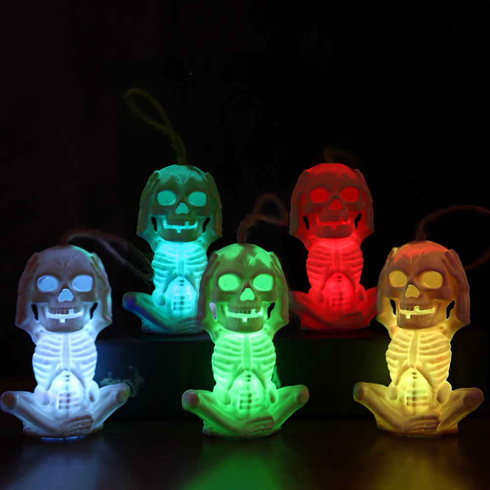 Esqueleto de Halloween Lámpara de diseño de atmósfera props Lámpara de calabaza LED transfronteriza nueva lámpara de noche