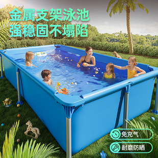 Swimming Pool Square Tube Frame Swimming Pool Adult Super Family Swimming Pool Children's Stable Bracket Swimming Pool Wholesale