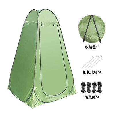 Outdoor Bathing Tent Wholesale Camping Portable No-Installation Changing Room Privacy Quick-Open Toilet Mobile Restroom (Avtomobil dam çadırları) - army-green-12m-width-19m-height-2-windows-basic-model