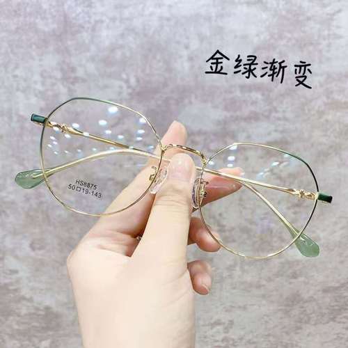 New anti-blue light radiation glasses, anti-fatigue myopia glasses frame for women, Korean version, flat computer eye protection