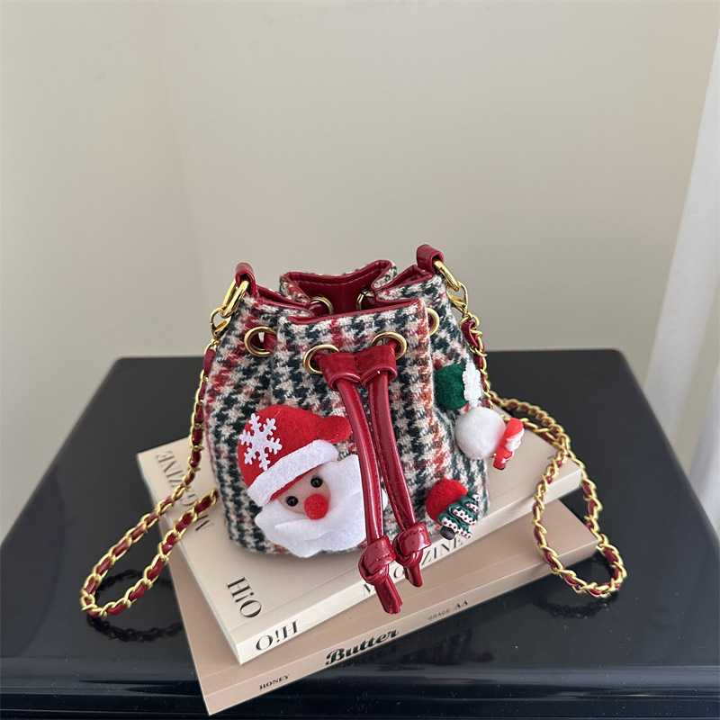 Bolsa de hombro de moda coreana para niños y niñas, mini bolso de cubo de bebé lindo, bolso de cadena de alto valor para niños