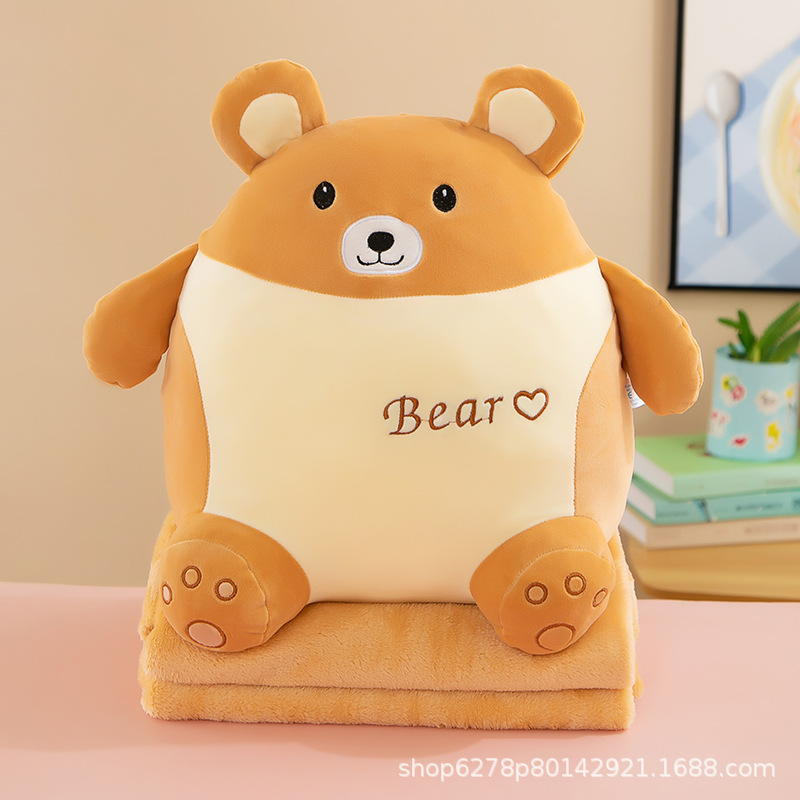 almohada transfronteriza manta muñeca de doble uso siesta de oficina aire acondicionado cojín para niños muñecas de peluche