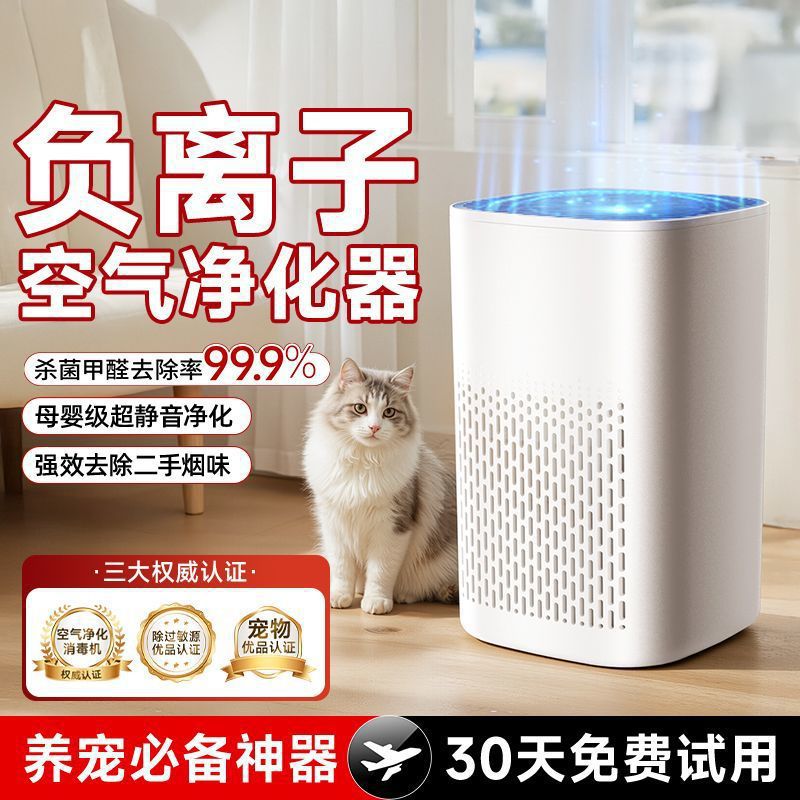 Air Purifier Household Indoor Negative Ion Formaldehyde Removal Desktop Small Deodorization and Sterilization Artifact Amazon