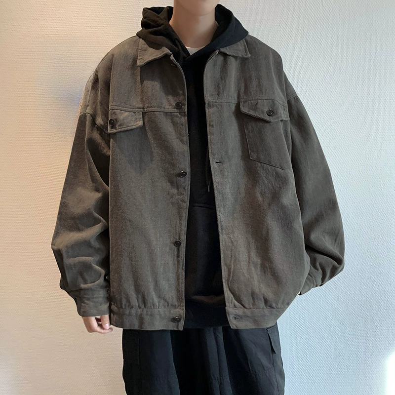 Trend autumn retro jacket, American style, oversize