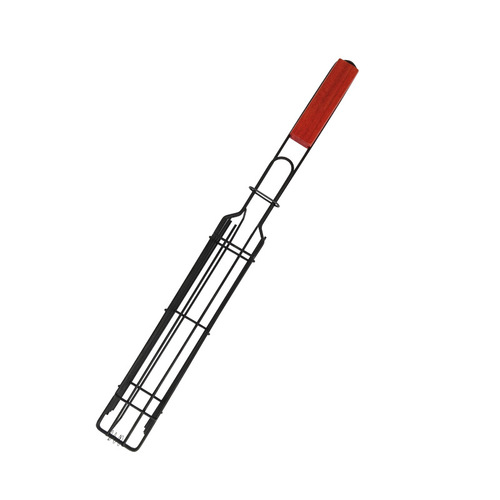 BBQ Grilling Supplies Non-stick Grilling Mesh Sausage Grilling Basket Skewer Grilling Tongs Grilling Mesh Grilling Rack 43CM Long