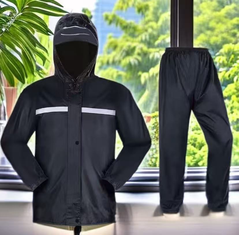 Chaqueta de lluvia para hombres adultos con ropa de lluvia dividida para llevar para montar cuatro estaciones de protección de todo el cuerpo a prueba de lluvia tormentosa