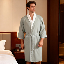 酒店浴袍华达尼高级五星级睡袍温泉美容院高档情侣款浴衣刺绣