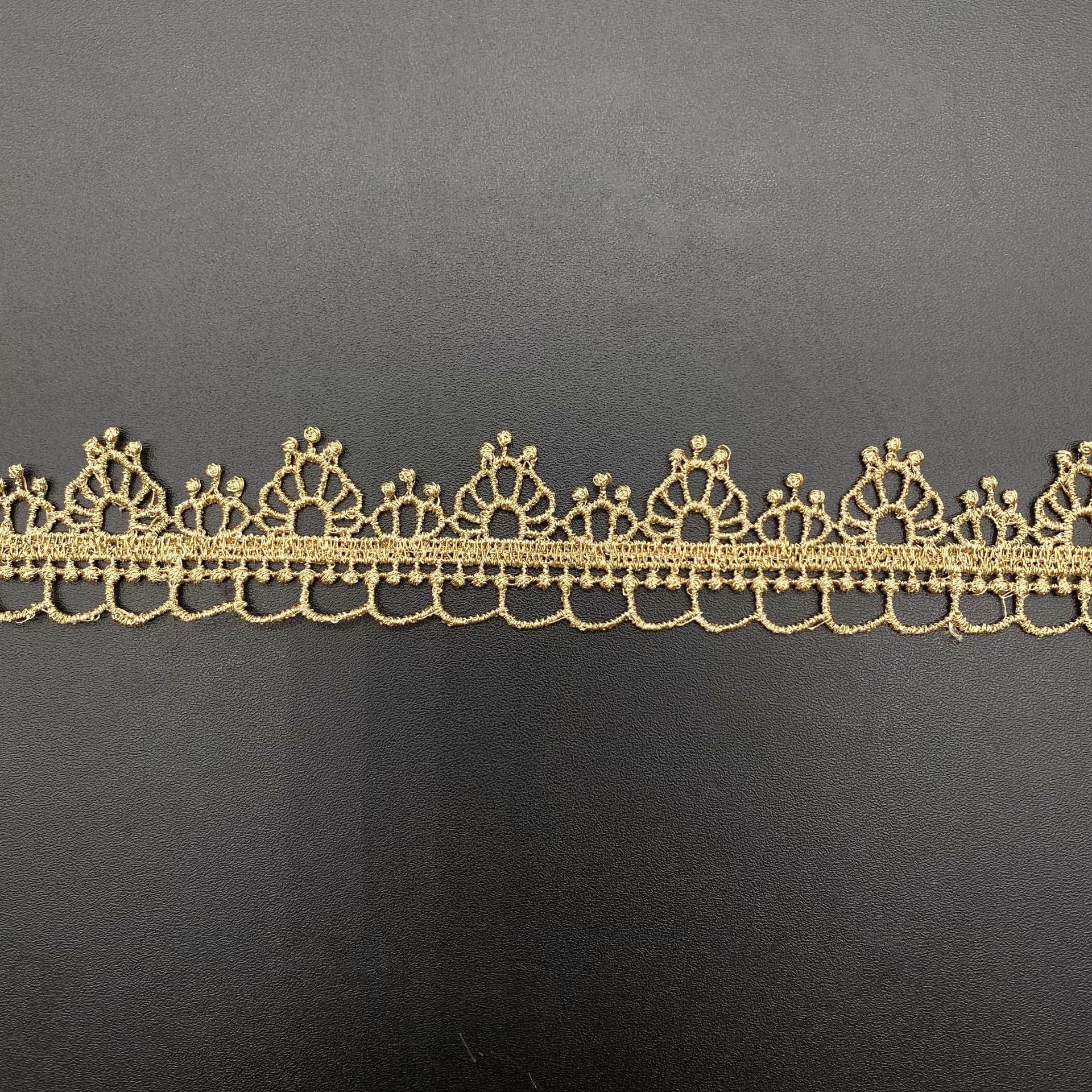 金糸レース服装diyアクセサリー片辺はリボンを着ることができます。