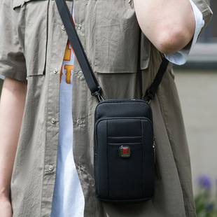 Men's Shoulder Bag 2025 New Multi-functional Practical Small Bag Wearing Belt Fashionable Simple Oxford Cloth Crossbody Bag