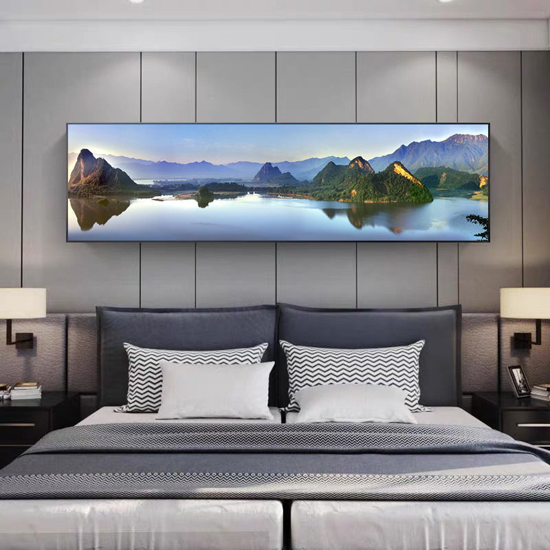 Landscape Art Mountains and Lakes Canvas Painting Mural Poster Wall Art Bedroom Living Room Modern Decorative Painting
