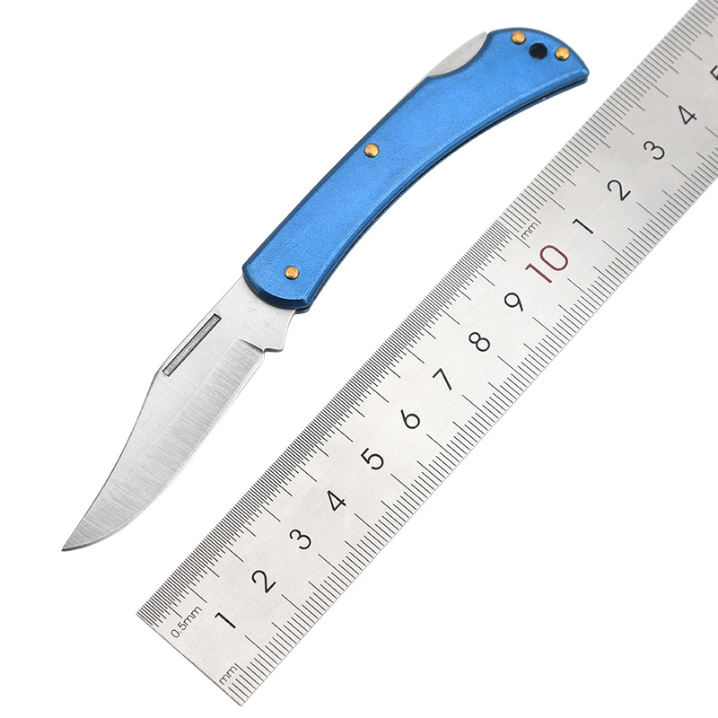 家用小刀不锈钢水果刀户外折叠小折刀野营生存刀迷你钥匙扣小刀