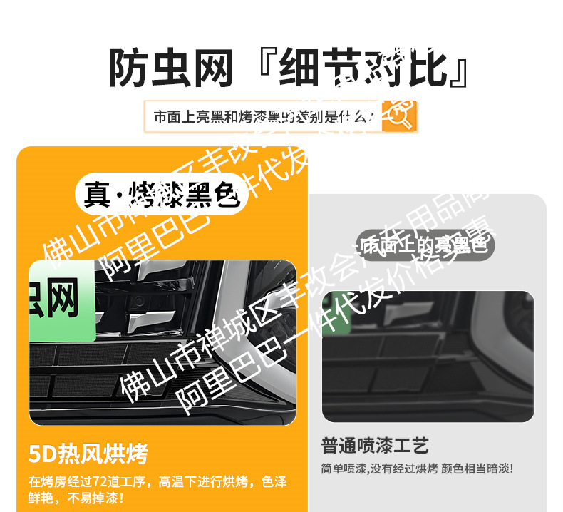 Suitable for Denza D9 Integrated Welded Car Insect-Proof Net Front Grille Special Modified Decorative Strip Accessories