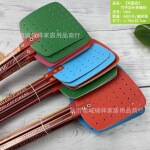 皮质加厚加长款苍蝇拍009竹杆皮拍灭蝇神器家用蝇拍