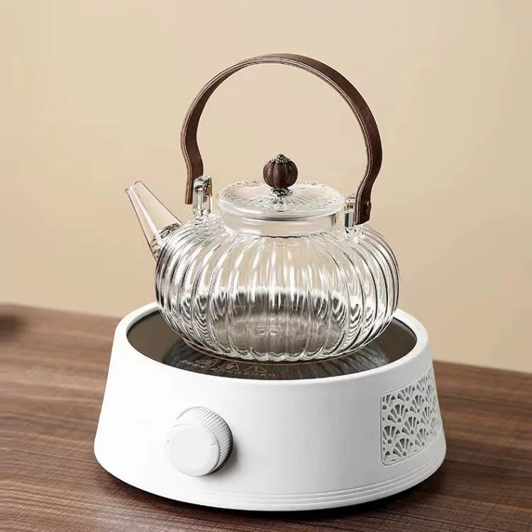 Glass teapot, filter, tea cup, increased thickness