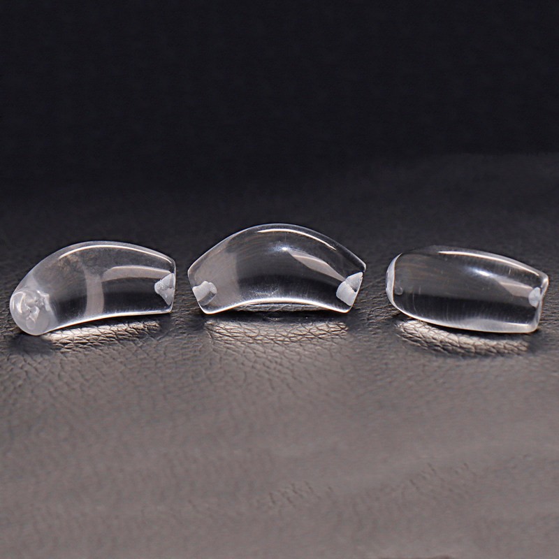 Natural white crystal curved tube DIY spacer beads, versatile bracelet, enhances complexion, near-pure body, high-grade bull nose carving piece