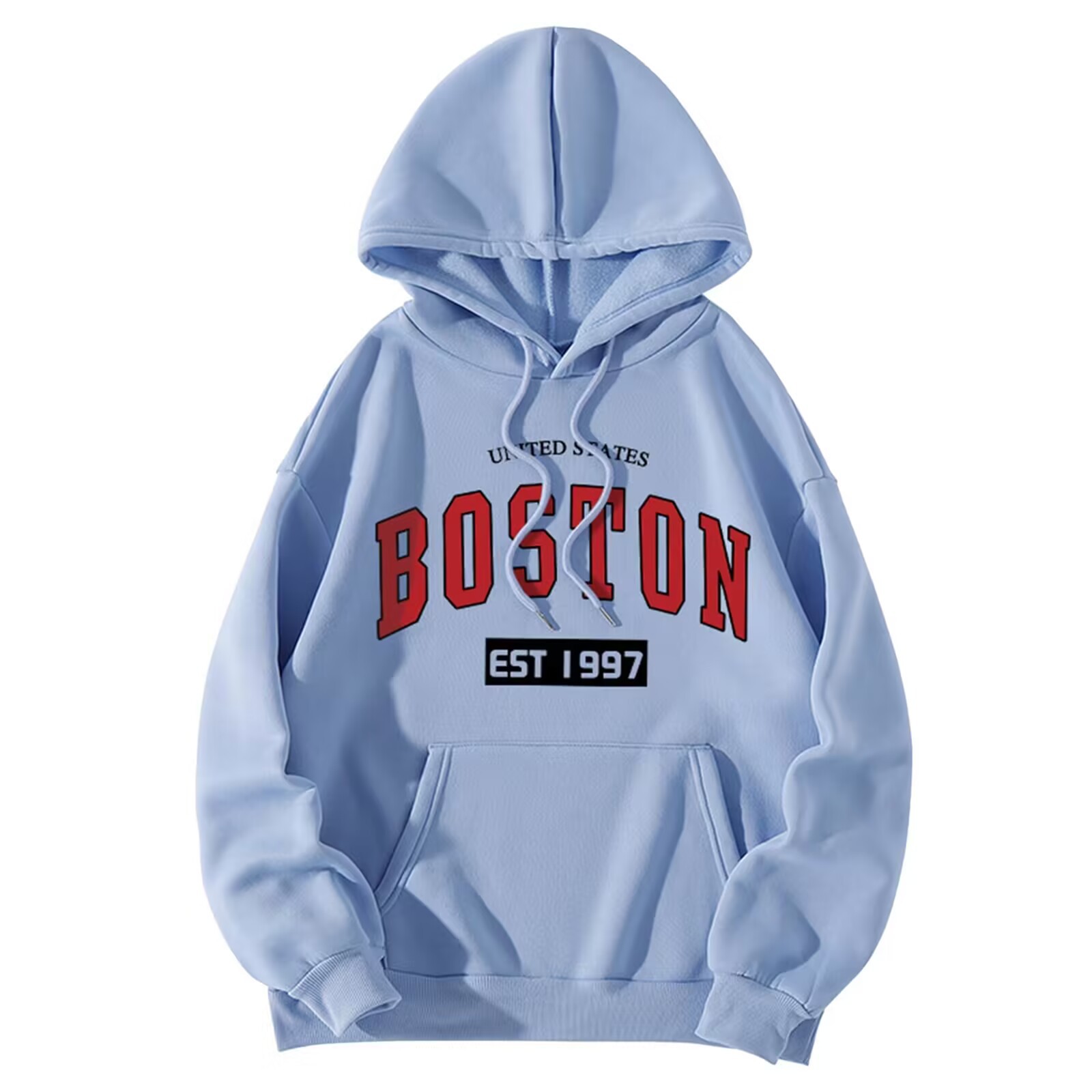 Cool and retro lettered sweatshirt, loose and lazy style, hooded jacket, autumn and winter drawstring pullover top, women's Japanese fabric.