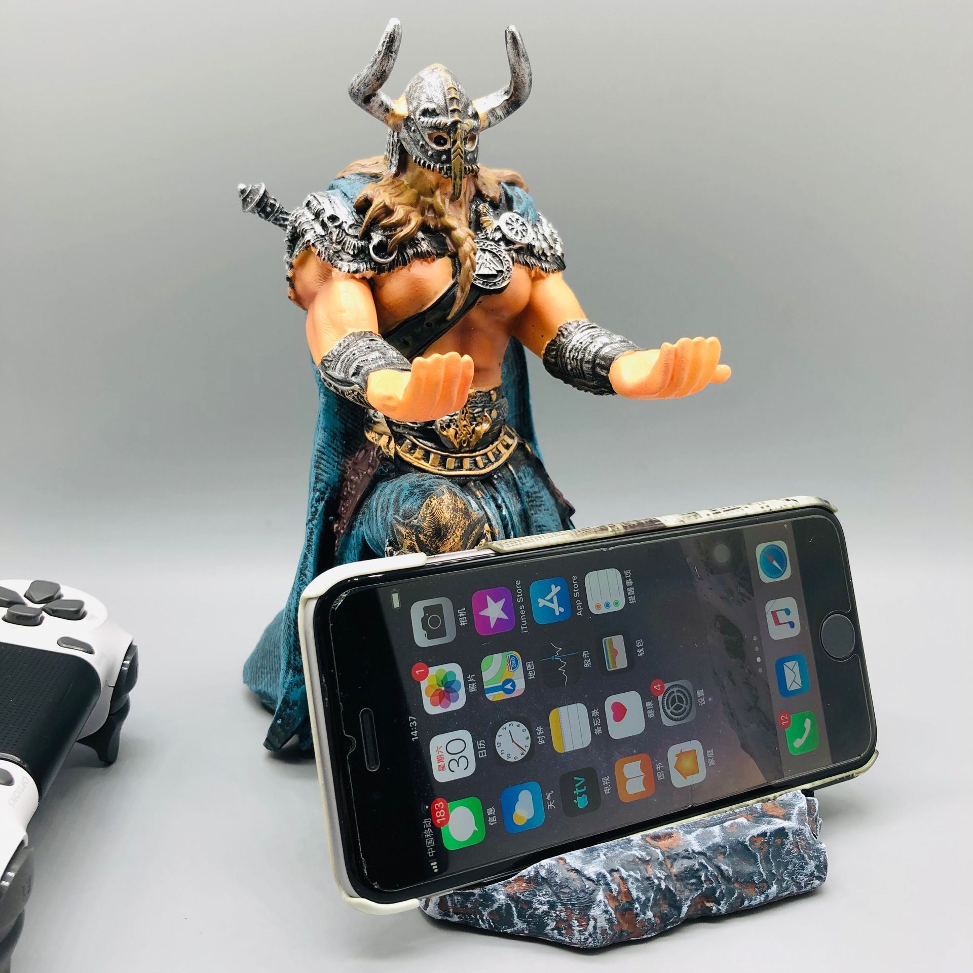 Vikings Cuerno de búfalo casco bolígrafo soporte para teléfonos móviles bolígrafo enchufe creativo bolígrafo soporte para bolígrafo PEN HOLDER adornos