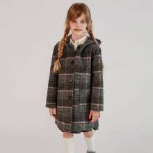 韩国童装儿童双面羊毛呢大衣2024秋冬装中大童新款时髦连帽外套女