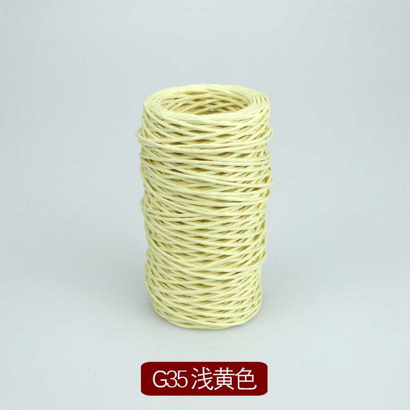 50m / 100m fabricantes de cuerda de papel con alambre de hierro al por mayor 1mm / 2mm diámetro de cuerda de papel hecha a mano DIY