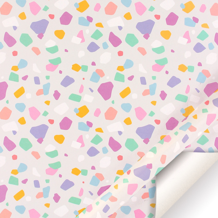 Embalaje de regalo de papel de regalo de niña corazón de regalo de cumpleaños material de ramo de regalo de papel de embalaje de estudiantes de papel de papel de paquete manual