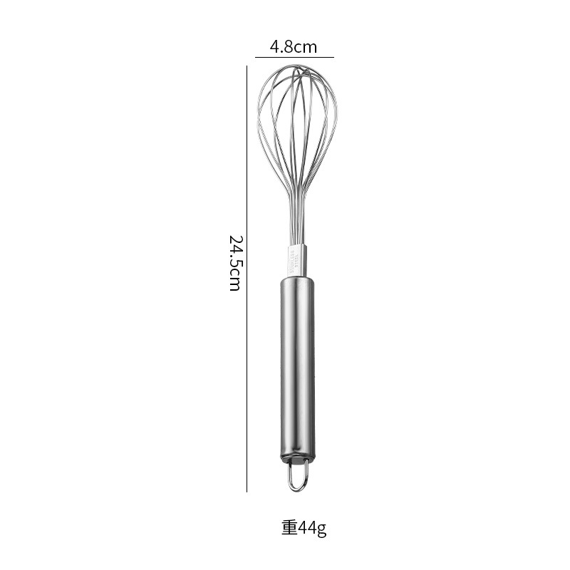 Batidor de Huevo Manual 304 de Acero Inoxidable, Antideslizante, para Repostería y Cocina