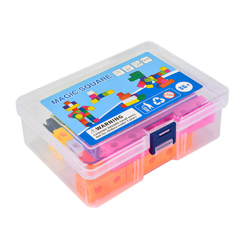Kindergarten Intelligent Rubik's Cube Small Square Assembling Building Blocks Plastic Assembling Insert Children's Early Education Assembling and Dismantling Educational Toys Wholesale