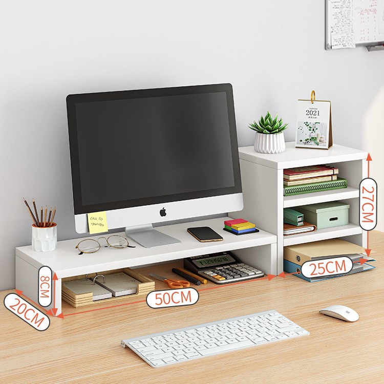 Soporte de elevación de computadora Soporte de soporte de monitor Base de elevación Estante de almacenamiento de escritorio de escritorio Estante de escritorio