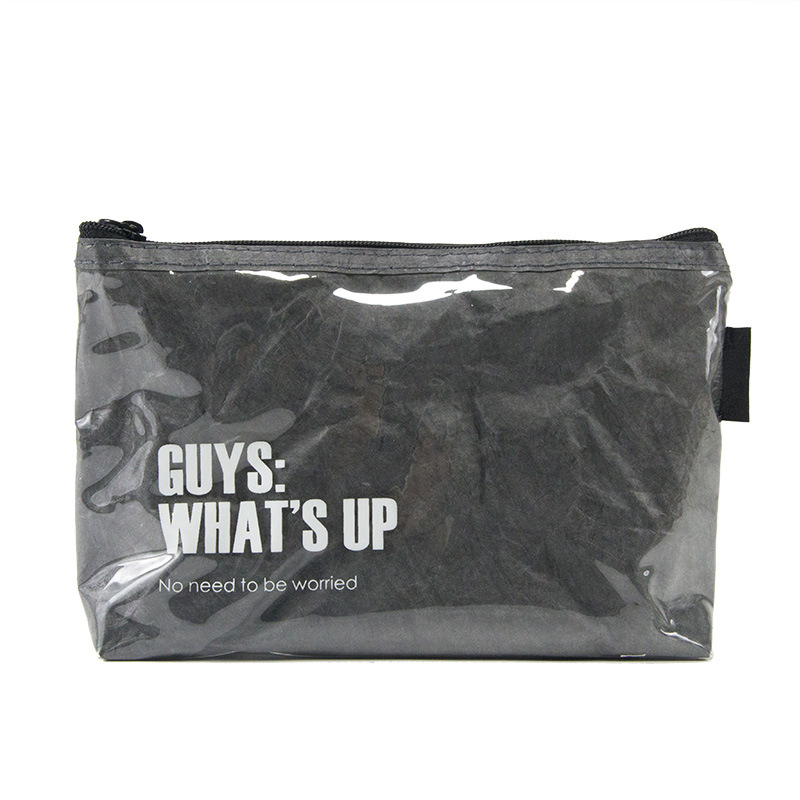 杜邦纸袋 PVC收纳袋复古手拎旅行购物袋便携防水洗漱化妆包印logo