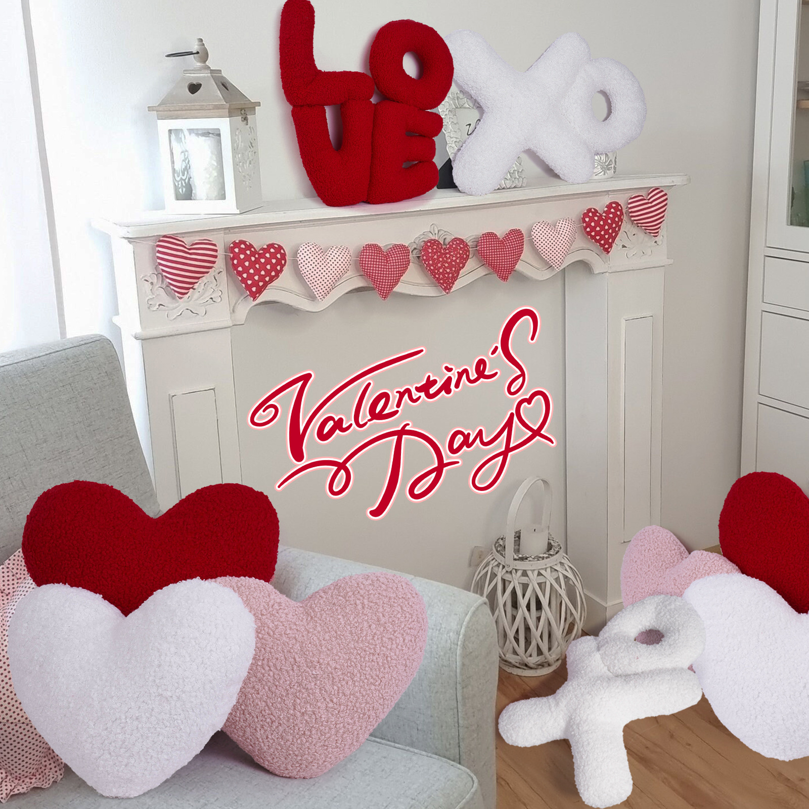 Nuevos productos transfronterizos creativos AMOR almohada XO letras almohada almohada decoración boda romántica celebración