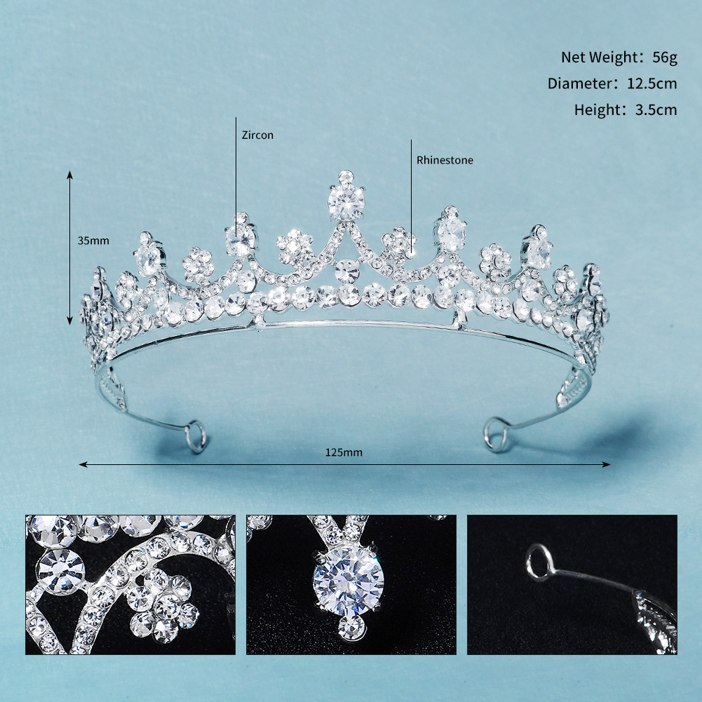 Korean Alloy Rhinestone Princess Crown Wholesale Nihaojewelry display picture 5