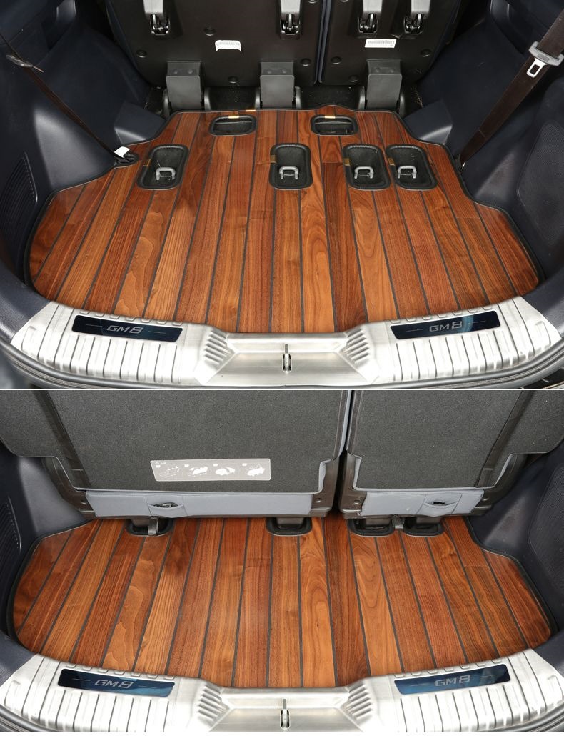 Gac Trumpchi M8 Wooden Floor Mat Specifically for Legend E8 E9 Master Edition Gm8 Seven-Seater, Solid Wood Foot Mat with Marble Modification
