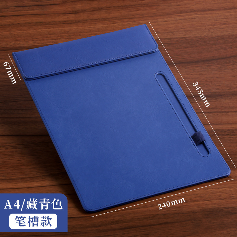 A4 네이비 블루 회의 클립-(업그레이드된 펜 클립 모델)