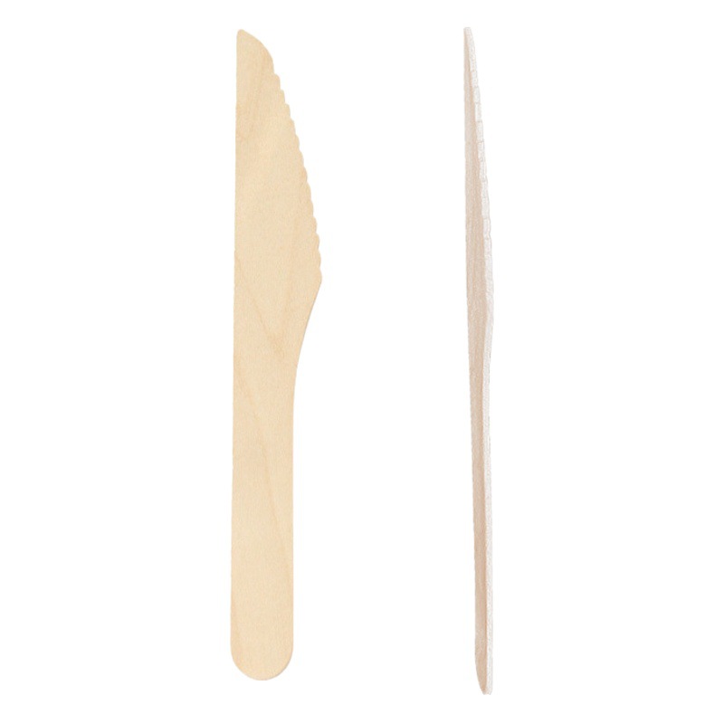 165 bolsas mmPE protección ambiental degradable cuchillo de madera desechable comida occidental para llevar vajilla cuchillo de madera 5000 piezas