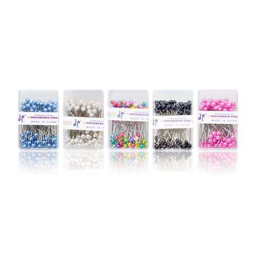 Factory direct sales colorful clothing positioning decorative pearlescent needles plastic round head pins sewing and cutting positioning needles
