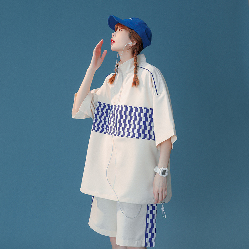 Korean Summer Sweet and Cool Suit for Women, Fresh, Sports, Leisure, Fashionable, High-End Design, Niche Shorts Two-Piece Set